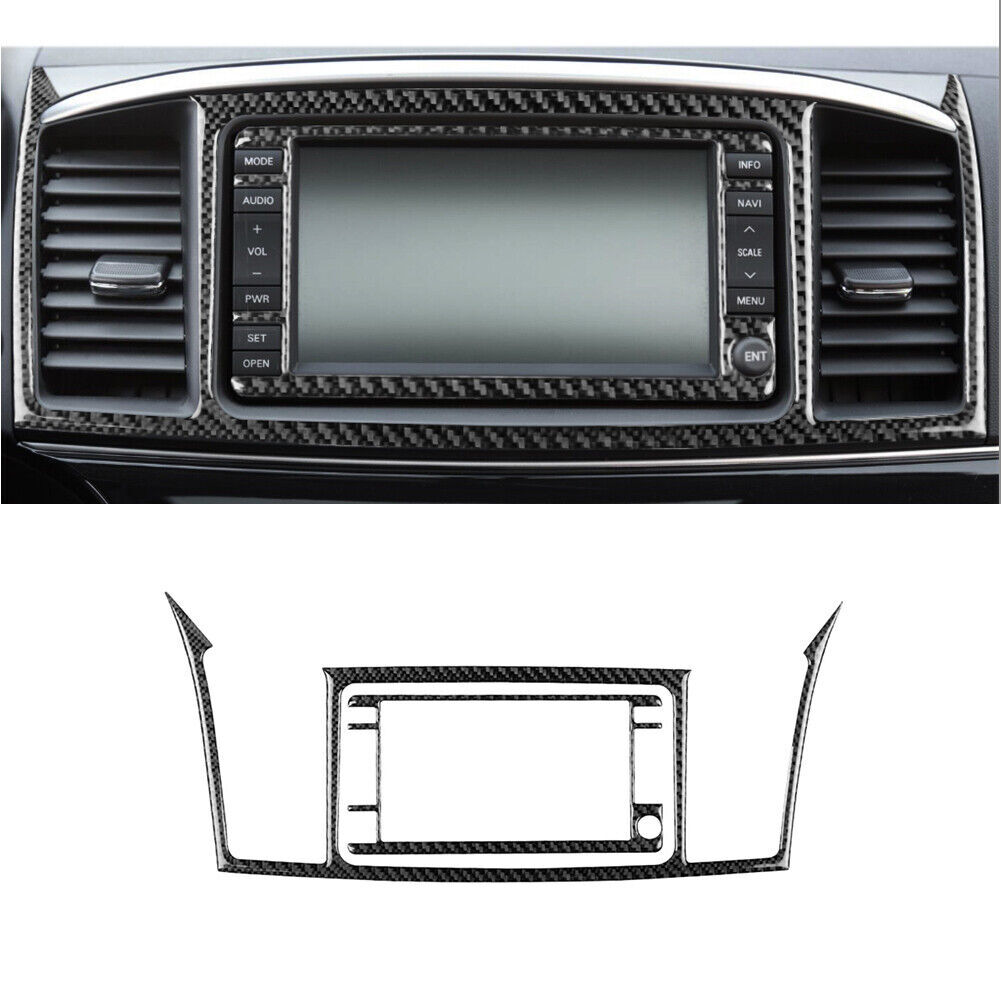 For Mitsubishi Lancer Carbon Fiber Interior Console Navigation Frame Cover Trim eBay