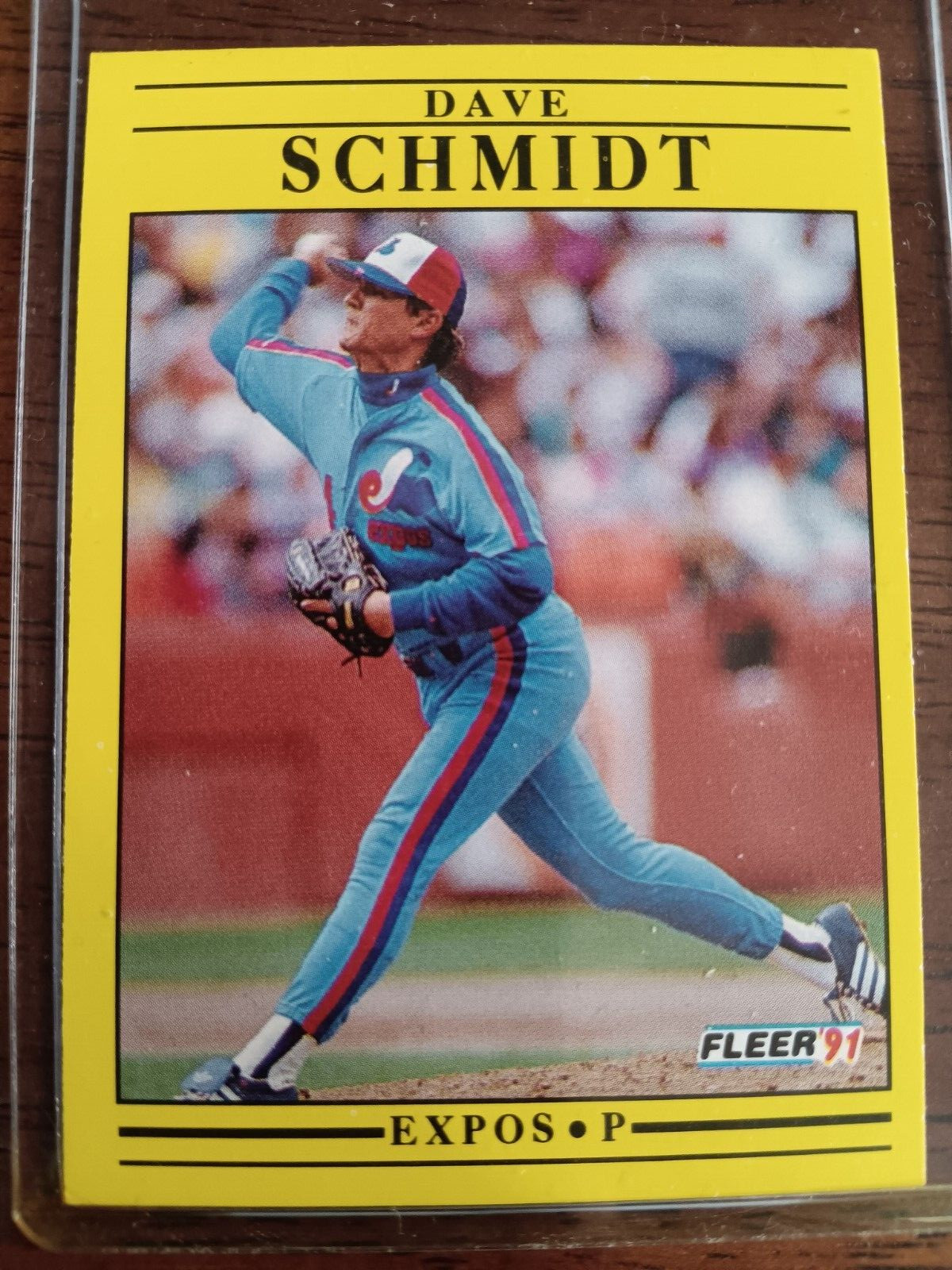 DAVE SCHMIDT MONTREAL EXPOS 1991 FLEER BASEBALL CARD #249