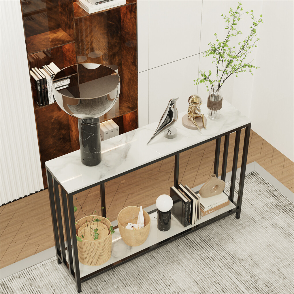 Storage Display Table Modern Sintered Stone Console Tale Heavy Duty Entryway Storage Display ...
