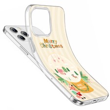 Yoedge 2× Rosso Natale Cover per iPhone 11 6,1, Natalizio Custodia Morbida TPU Silicone con 3D Cervo Bambola Carino Cartoon Alce Disegni Aesthetic, Antiurto Christmas Case per iPhone 11, Babbo Natale