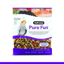 Premium Multi Color Bird Food 2lb for Lovebirds Quakers Conures Cockatiels