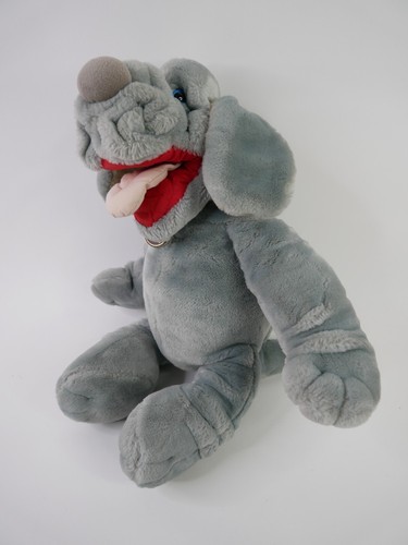 Vtg 1980s Talking Wrinkles 17” Puppet Gray Plush Hound Dog Toy Ganz Bros VTG 80s - Picture 2 of 12