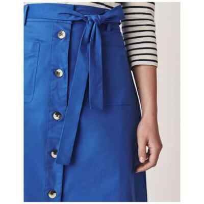CREW CLOTHING CO. Damen Rock mit Knopfleiste (starkes Blau)