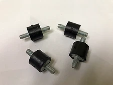 4 Rubber Vibration Isolator Mounts 1/4-20 (3/4" x 5/8")  MADE IN THE USA