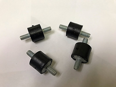 4 Rubber Vibration Isolator Mounts 1/4-20 (3/4'' x 5/8'')  MADE IN THE USA