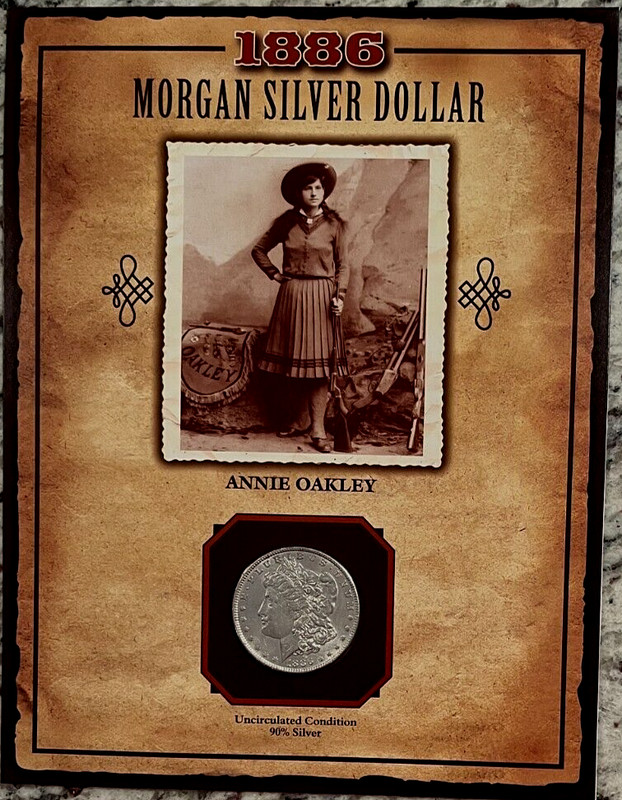 1886 BU/UNC Morgan Silver Dollar - PCS LEGENDS OF THE WEST "Annie Oakley"