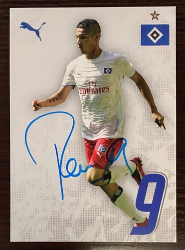 Tarjeta de club firmada por novato Paolo Guerrero Hamburgo 2006/2007 auténtica automática Perú - Imagen 11 de 11