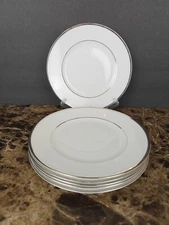 Set Of 6 Wedgwood Sterling Salad Plates Bone China 8 1/8" Made In England