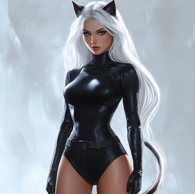 Black Cat Felicia Hardy 14 x 14 Fine Art Print