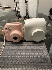 Fuji Instax Mini 8 Fujifilm Instant Film Camera Pink With Case Tested, read desc