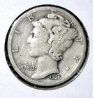 1926-S Mercury Dime, Key Date Nice Original Estate Coin