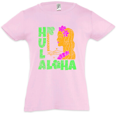 HULA GIRL Kids Girls T-Shirt Aloha Island Tiki Bar Sailor Beach Grill Caribbean