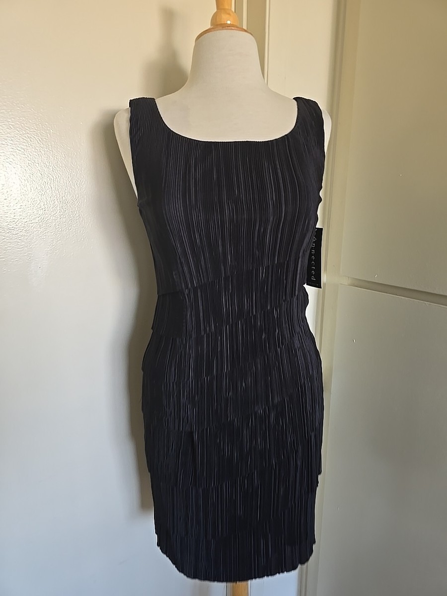 Connected APPAREL Women's Tiered STRETCH Dress Black SIZE 6, NWT
