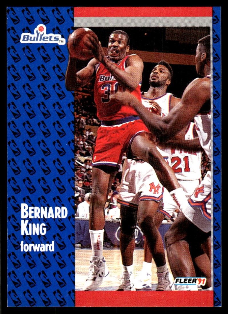 Bernard King 1991-92 Fleer #208 Bullets READ FREE SHIPPING AutographDen