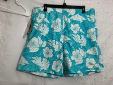 Joe Marlin Tidal Blue Swim Trunks Size L NWT 6.5" inseam