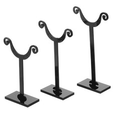 Earring Display Stand,6pcs Acrylic Earring Holder Earring Stands 8 Holes,Black