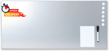 STEELMASTER by Banksupplies Magnetic Bulletin Board  30 X 14 Inches  Silver 