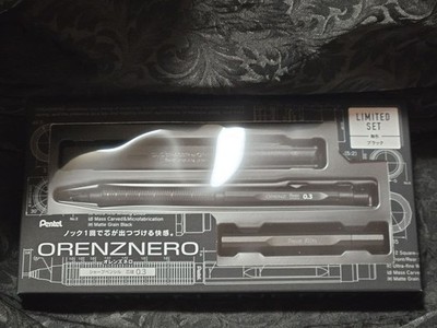 Pentel Orenz Nero 0 3mm Pen Black Limited Edition Genuine Authentic Rare