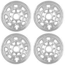 4 New 18 8 Lug Chrome Wheel Skins Rim Covers Hub Caps For Gmc Sierra 2500 3500 4 New 18 8 Lug Chrome Wheel Skins Rim Covers Hub Caps For Gmc Sierra 2500 3500