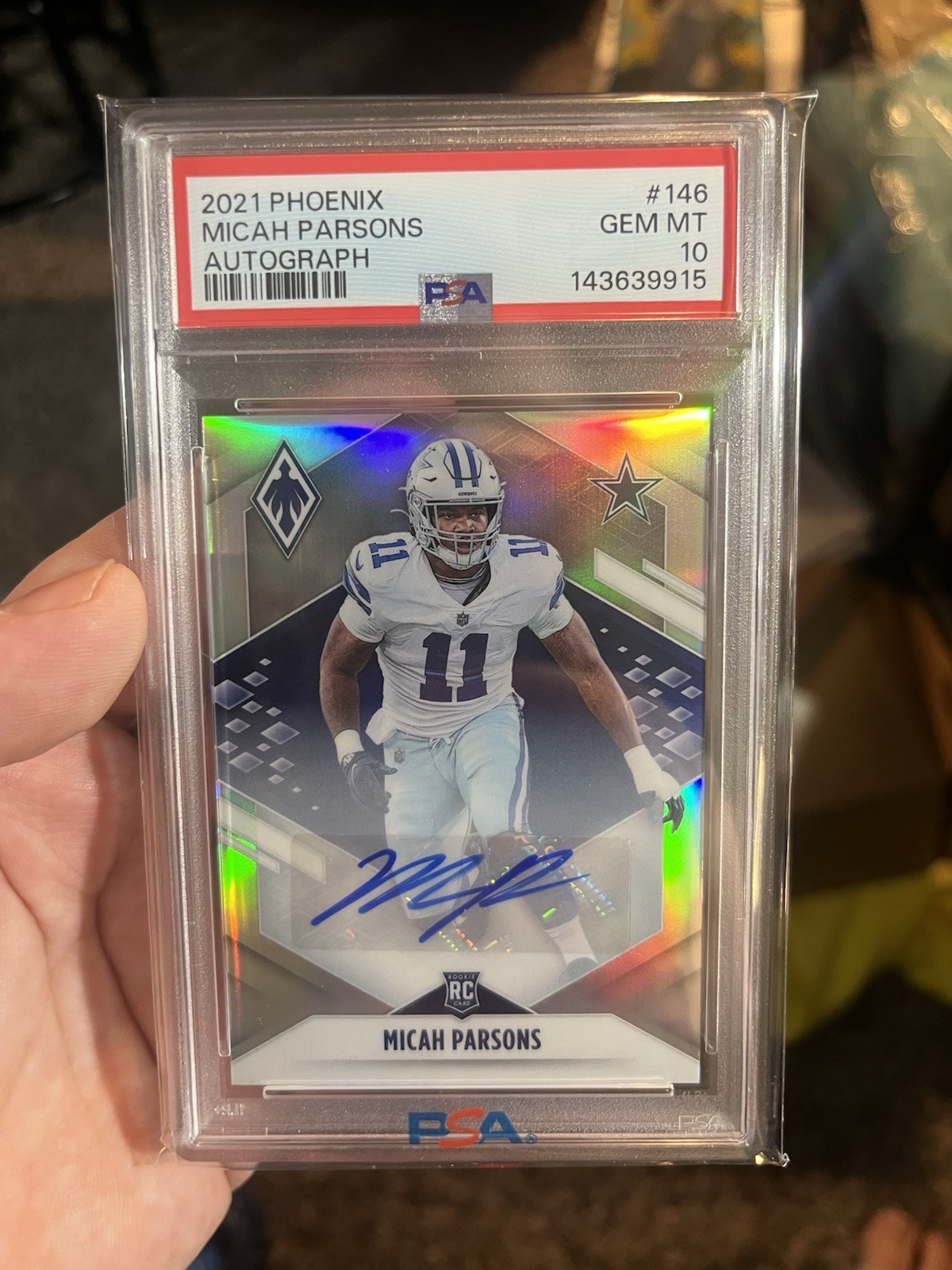 2021 PHOENIX MICAH PARSONS ROOKIE PSA 10 AUTO #146 GEM MT 10
