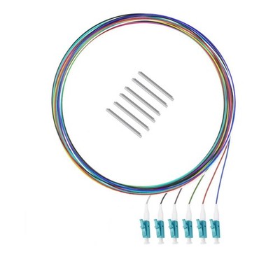 6 Strand SingleMode LC OS1 Fiber Optic Pigtails Fusion Splicing 2.560 mm