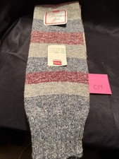 Vintage Hanes Women BEVERLY JANE Size 9-11 Maroon blue Gray Leg Warmers 70  s 80