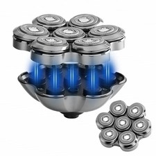 7D Floating Electric Shaver Head Replacement Magnetic Double Blade Razor