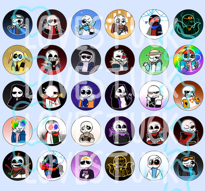 Undertale Sans AU Buttons