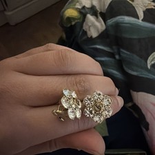 🌹💕🚚 ✅ Women’s Gucci Gold Diamond GG Earrings Brand New With Box!