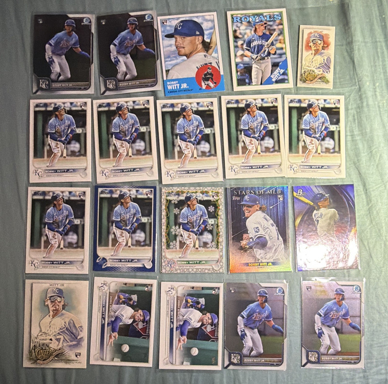 Bobby Witt Jr. Royals 2022 20 Card Rookie Lot Topps Allen & Ginter Heritage