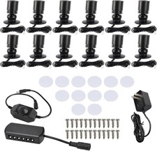 12Pcs LED Mini Spotlight for Display Under Cabinet Indoor Lights Daylight 6400K