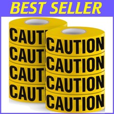 Yellow Caution Tape Roll - 3" x 1000ft - Pack of 8