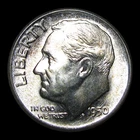 1950 Roosevelt Dime Silver --- Gem BU+ Condition Coin --- #PP974