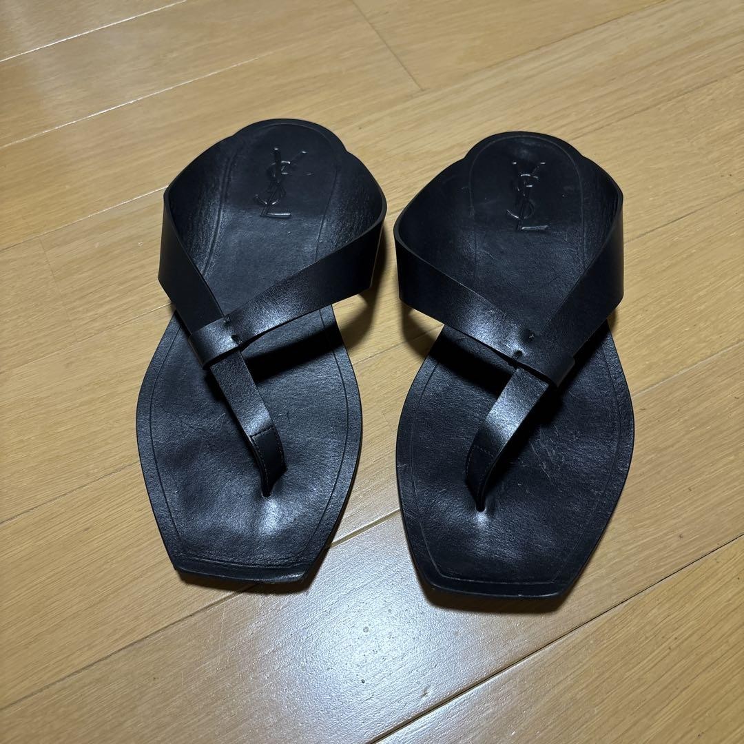 Sandali Saint Laurent infradito neri taglia 40 donna autentici