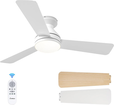 Ceiling Fans with Lights, 42 Inch Low Profile Ceiling Fan with Light and Remote