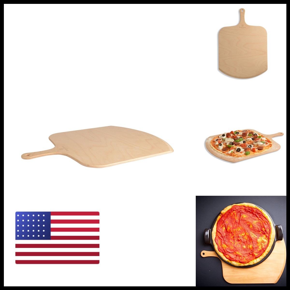 Emile Henry Pizza Peel 00PELLE7514 for Emile Henry Pizza Stones