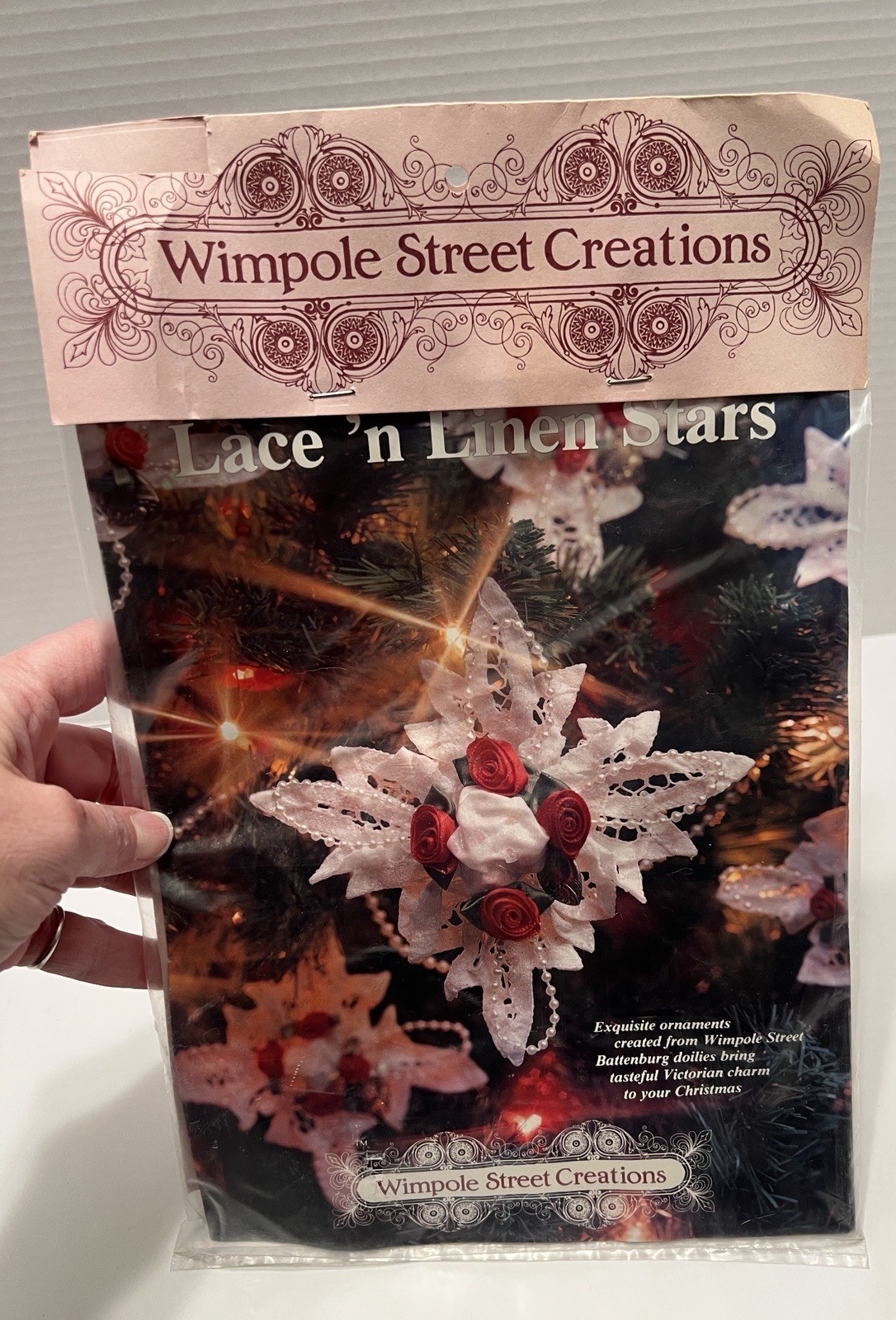 Wimpole Street Creations Lace ‘n Linen Stars Ornament Kit