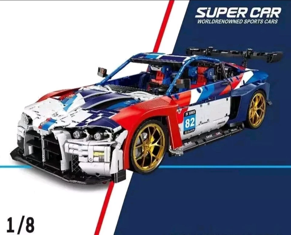 BMW M4 auto sportiva 1:8 62 Centim. 4556 pezzi set di costruzione con Box nuovo. - Immagine 4 di 4