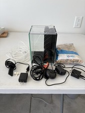 Unique 1 Gallon Aquarium Fish Tank Kit With Light Heater Filter Bubbler Airpump