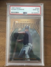 1997 Topps Finest ROGER CLEMENS Gold #344 PSA 10 Toronto Blue Jays