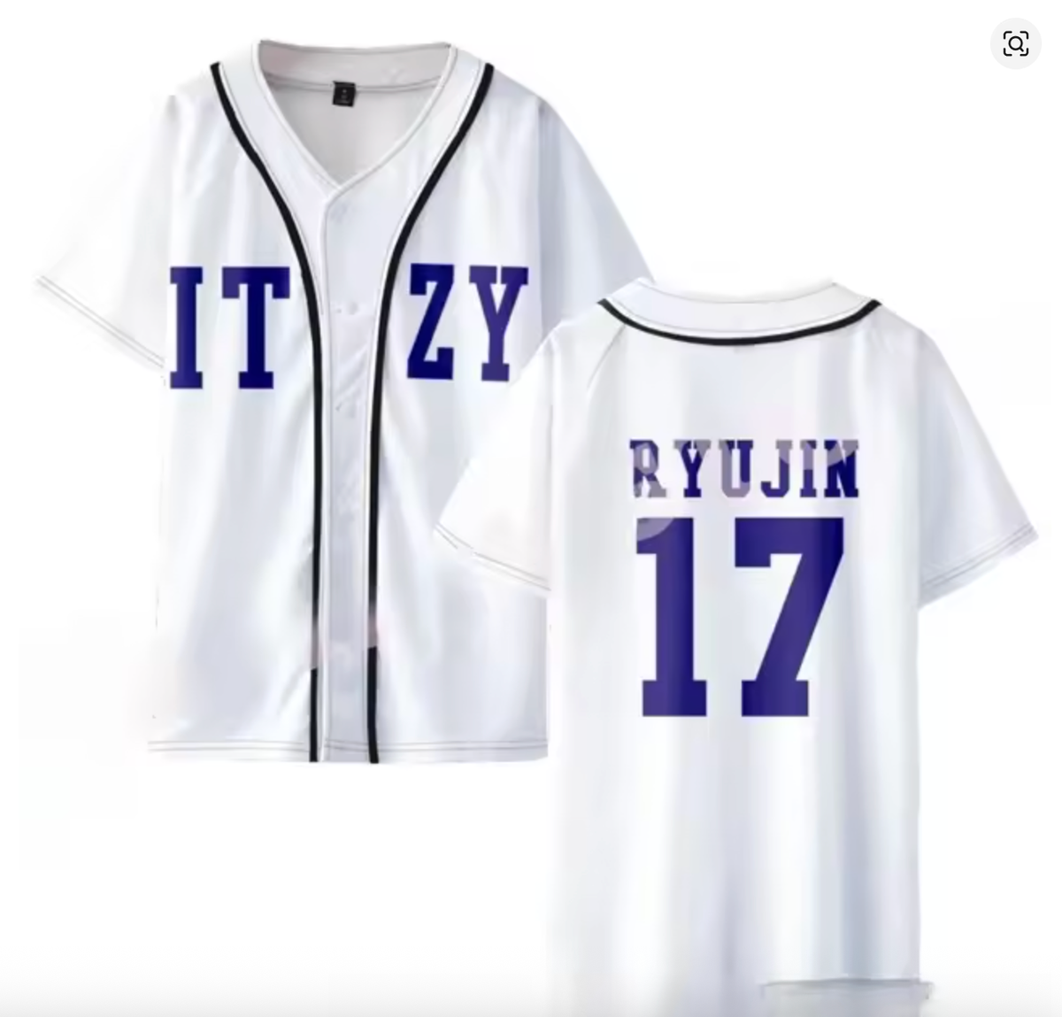 KPOP ITZY MERCH BASEBALL JERSEY T-SHIRT YUNA RYUJIN CHAERYEONG LIA
