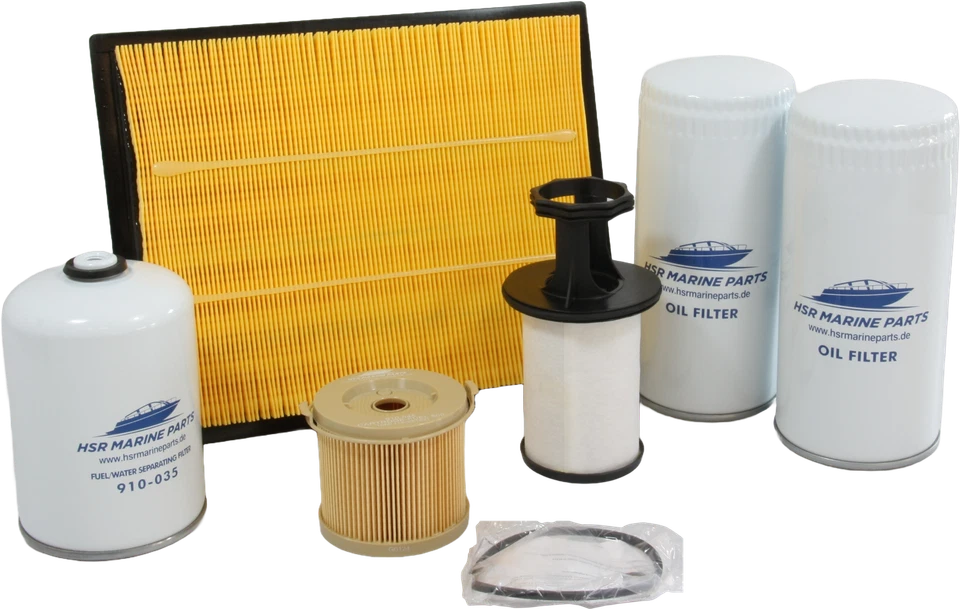 HSR MARINE PARTS Filtersatz Filter kit für Volvo Penta D4 D6 Dieselmotor 21702999 3584145 3818541