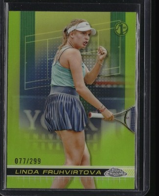 2024 Topps Chrome #68 Linda Fruhvirtova Lime Green Refractor /299
