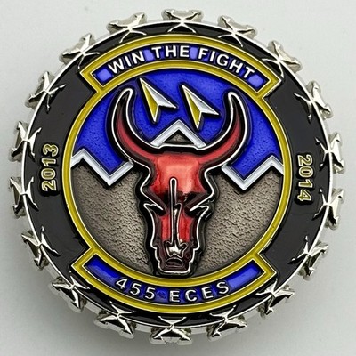 455 ECES Challenge Coin Bagram Afghanistan OEF 2013-2014 USAF Prime BEEF