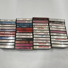 Lot of 46 Mixed Streisand Ronstadt Mathias Warwick Elton Vintage Cassette Tape