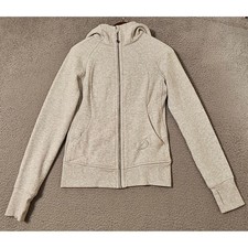 Lululemon Scuba Hoodie Women's Gray Full Zip Long Sleeve Fleece W4AWNS Size 4