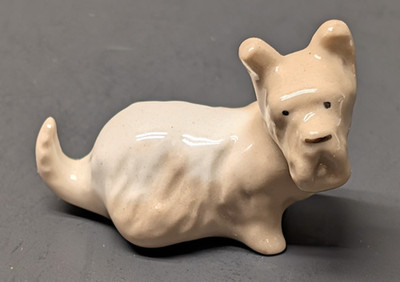Vintage Lomonsov Miniature Terrier Figurine Made in USSR 2''L x 1.5''H