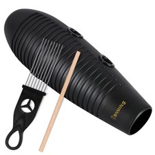 RANMING Guiro Instrument 3.9x13 Inch Super Fish Shaped Large, Black