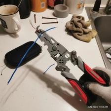 18 in 1 Foldable Wire Stripping Pliers, Multi-function Wire Stripper/Crimper/...