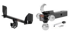 CURT Trailer Hitch 2in Receiver, Multi-Ball Mount w/ Hook & Hitch Lock Kit 13484